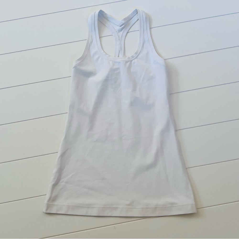 Lululemon White Racerback Tank Top
